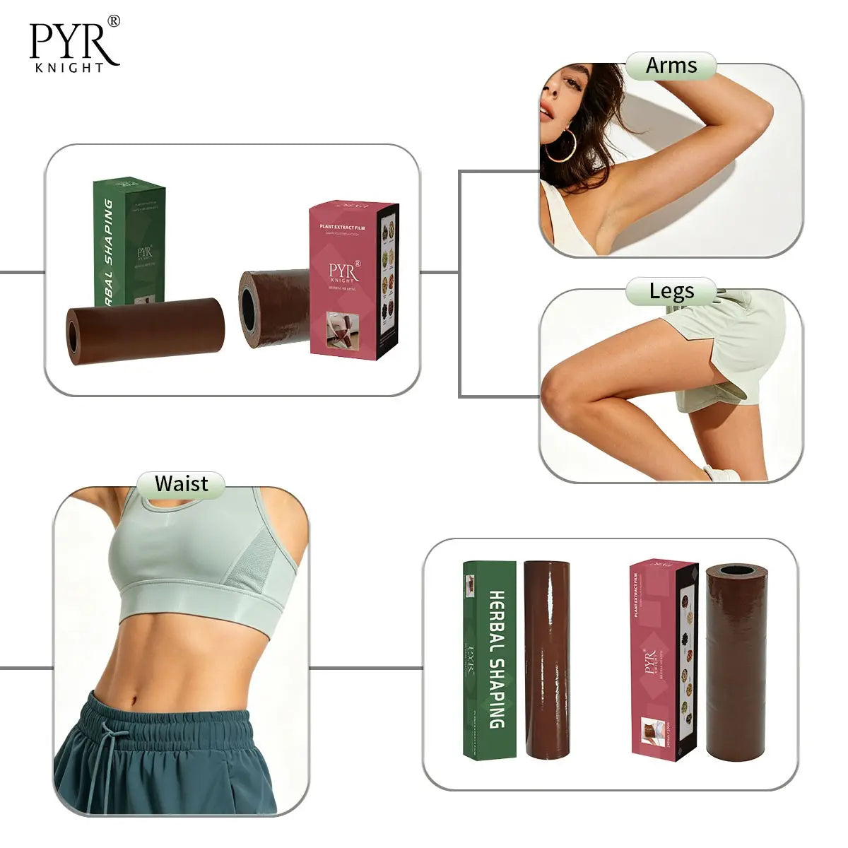 PYR KNIGHT Belly Wrap,Plastic Wrap,High Stretch Shaper,Stretchable, Fits Skin Seamlessly, Not Tight, Shorter Styles for Thighs,Arms, Longer Styles for Abdomen,Suitable for Fitness, Yoga, Sedentary Office Work, Ideal Gift for Fitness Enthusiasts