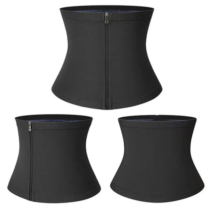 Waist Trainer Trimmer Zipper Sweat Belt Band for Men, Sauna Belt Suit Workout, Sporty Design, All Seasons, Plain Pattern, Fitness Waist Trainer, Exercise Waistband, Elastic Waist