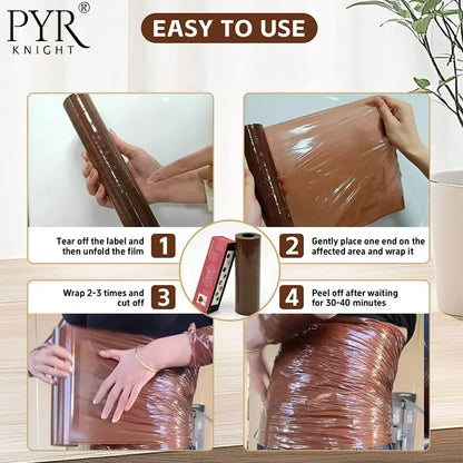 PYR KNIGHT Belly Wrap,Plastic Wrap,High Stretch Shaper,Stretchable, Fits Skin Seamlessly, Not Tight, Shorter Styles for Thighs,Arms, Longer Styles for Abdomen,Suitable for Fitness, Yoga, Sedentary Office Work, Ideal Gift for Fitness Enthusiasts