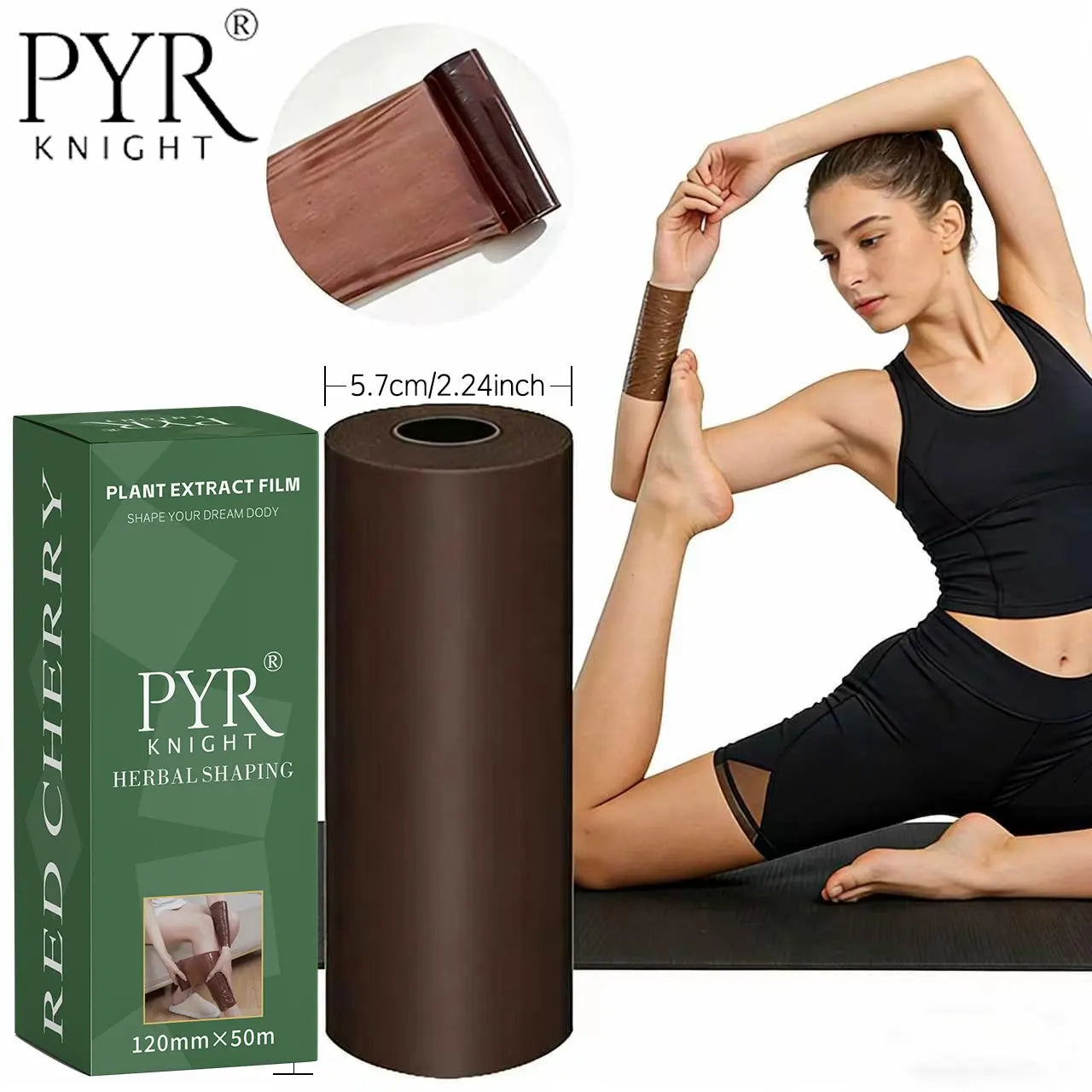 PYR KNIGHT Belly Wrap,Plastic Wrap,High Stretch Shaper,Stretchable, Fits Skin Seamlessly, Not Tight, Shorter Styles for Thighs,Arms, Longer Styles for Abdomen,Suitable for Fitness, Yoga, Sedentary Office Work, Ideal Gift for Fitness Enthusiasts